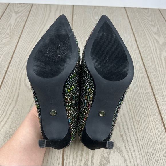 Thalia Sodi Women's Kaia Bling Gem Pointed-Toe Pumps 6M Black $100 - Picture 9 of 10